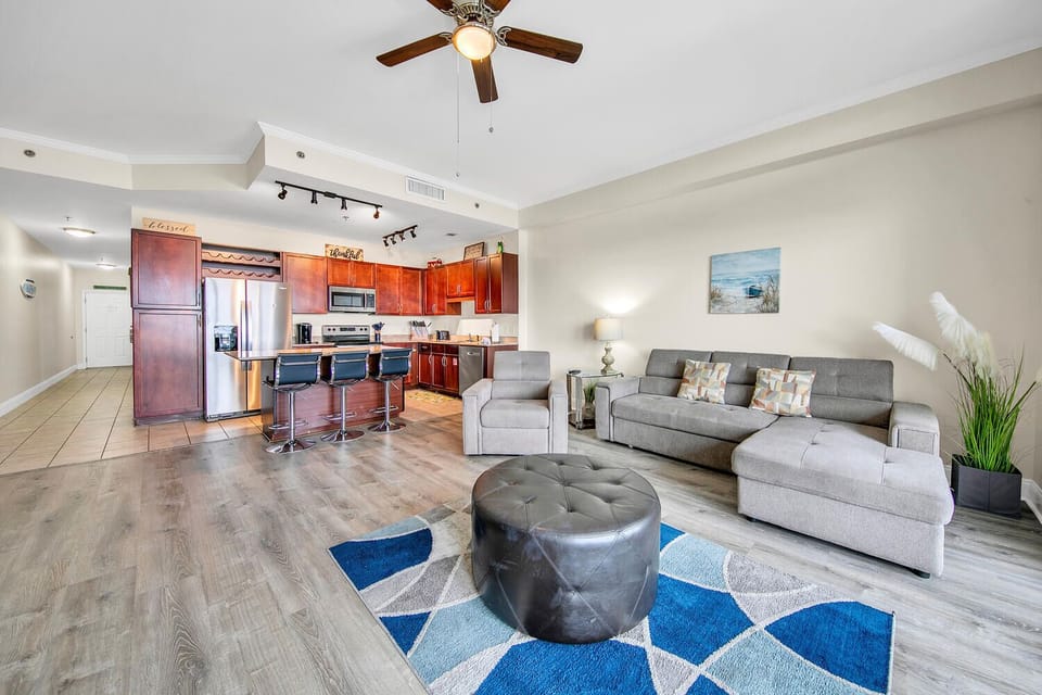 Living room to kitchen