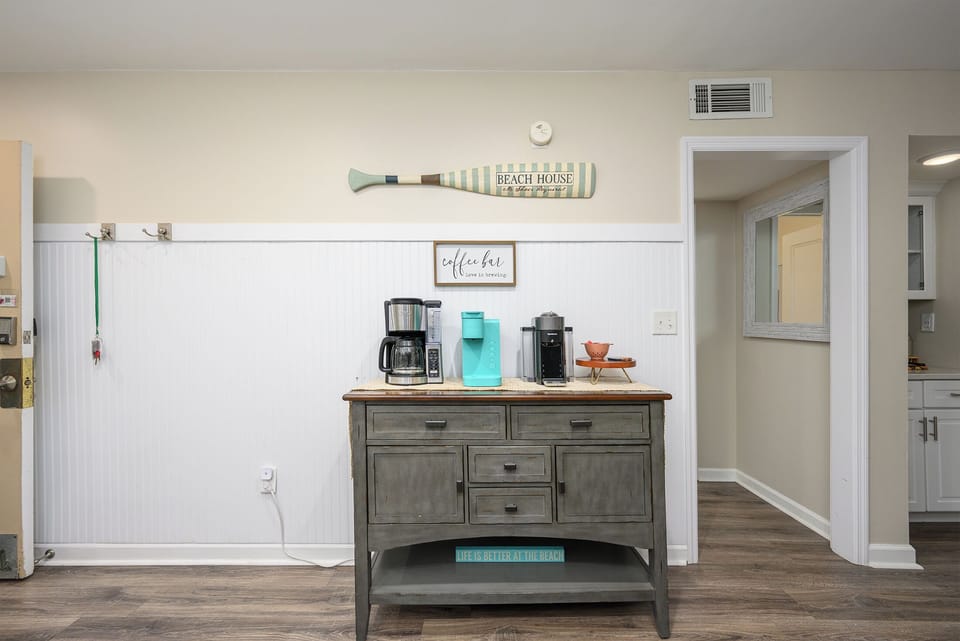 Coffee anyone???   3 options for coffee at our stocked coffee bar providing guests with luxury experience of a coffee shop in the property. 