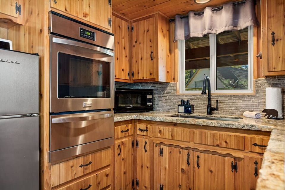 Fully equipped kitchen is the perfect space to whip up a memorable meal.