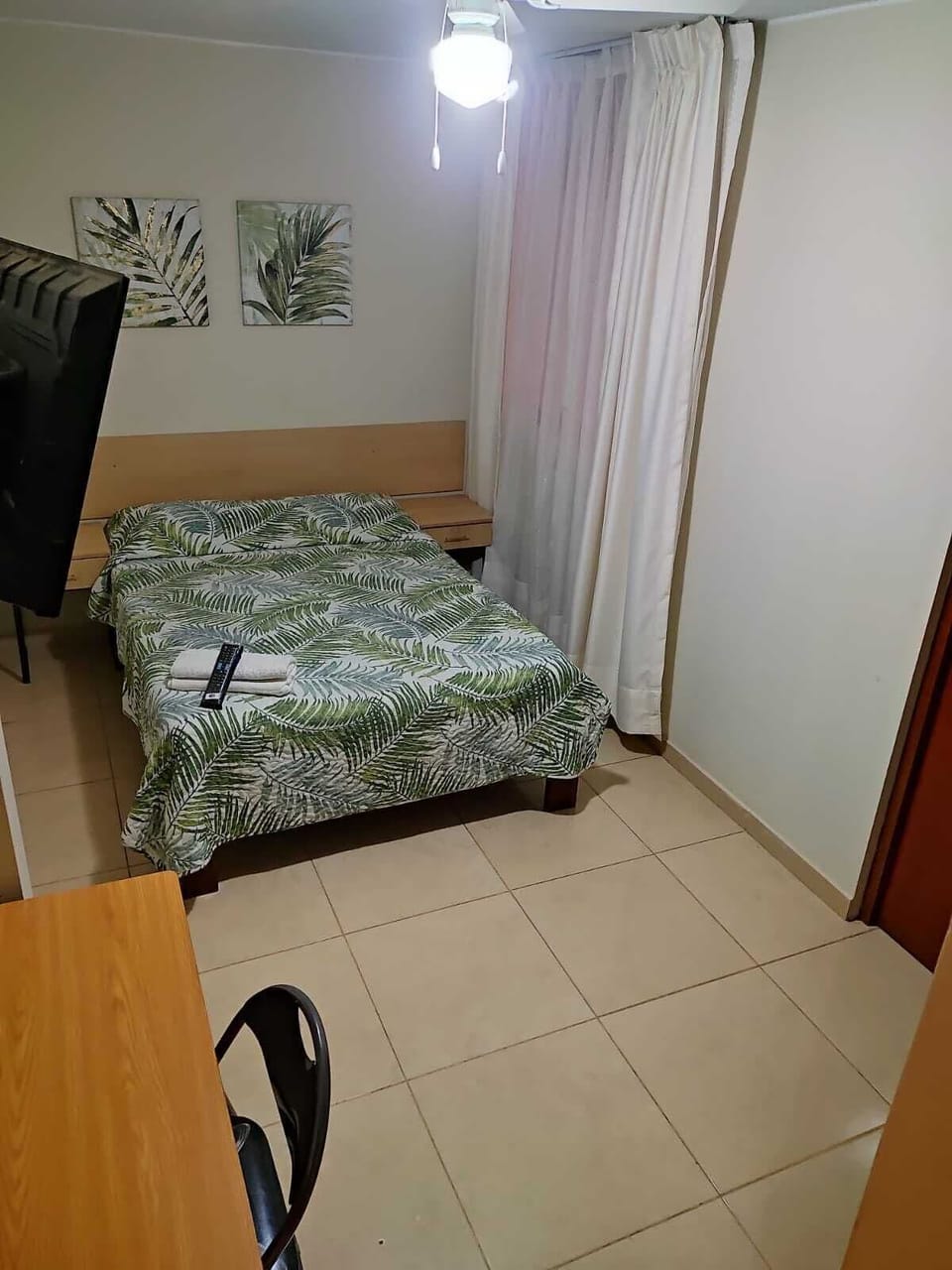 Desk, WiFi (free), bed sheets