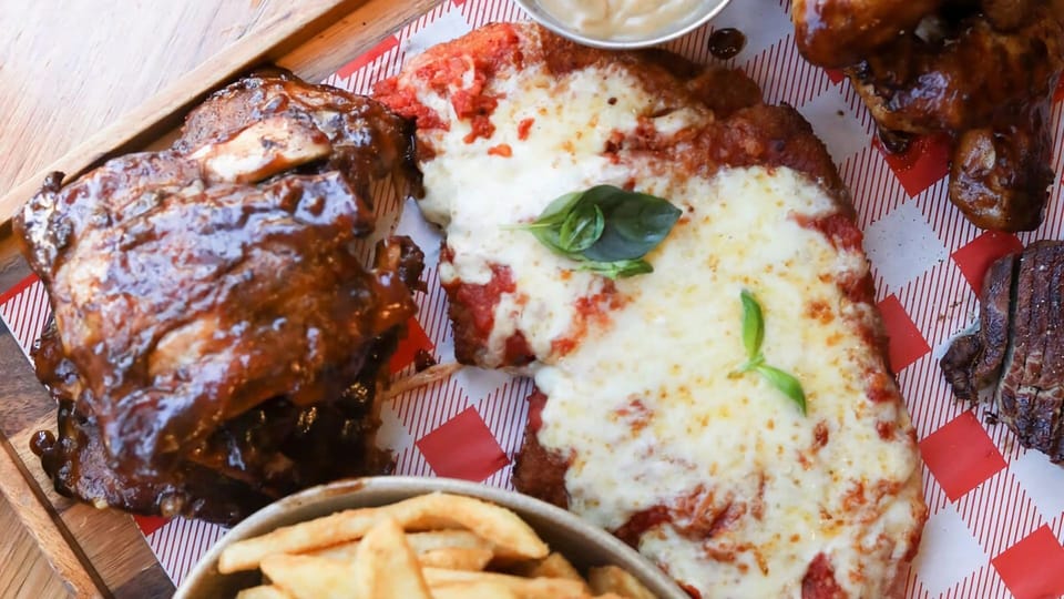 Just a few mins walk you'll find classic Italian dishes  served in a space with modern decor at Universal Restaurant