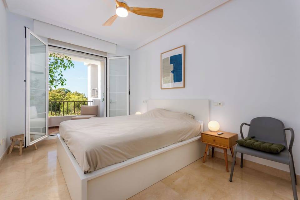 Bedroom 1 with fan 