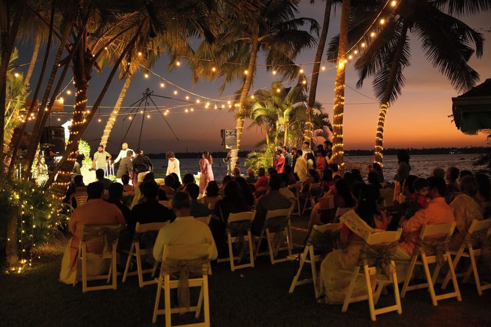Outdoor banquet area