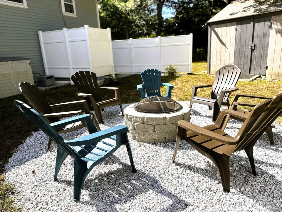 New fire pit area