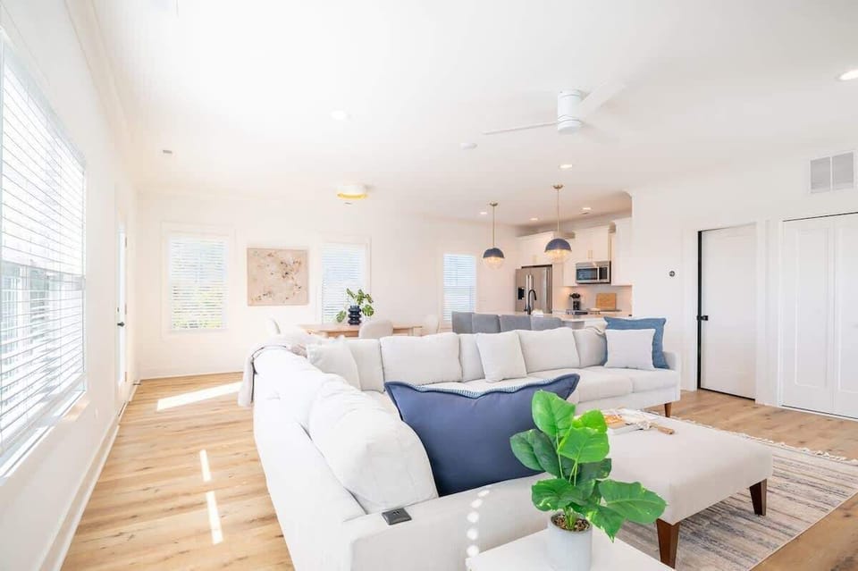 Open Floor Plan with sunlight at Carolina Beach