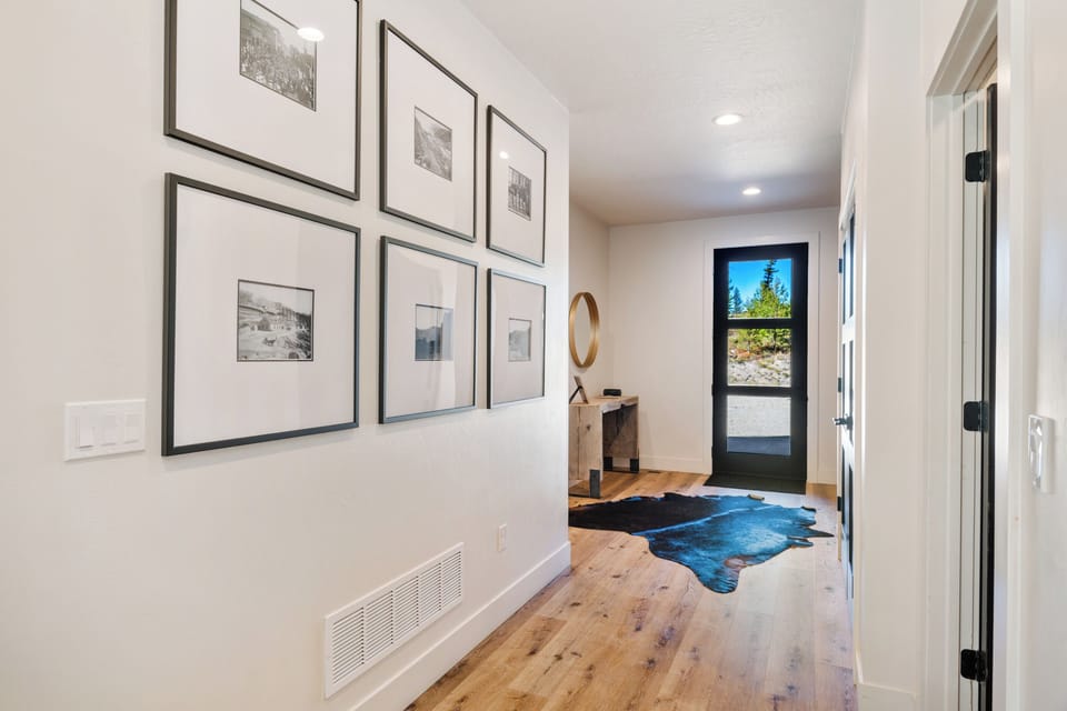 Entryway hall with historic photos of Philipsburg. 
