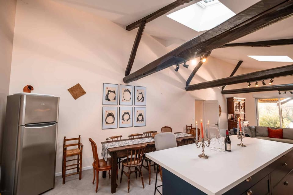 Fully equipped kitchen - NESPRESSO coffee machine + kettle - dishwasher - blender + citrus squeezer - raclette machine + crepe maker - dining table for 12.