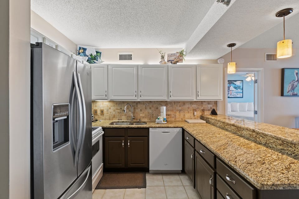 Well-equipped kitchen.