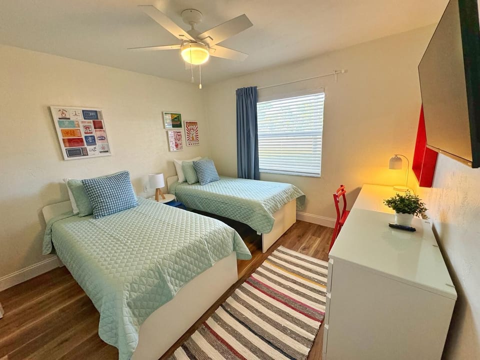 A cheerful space designed for relaxation and comfort.