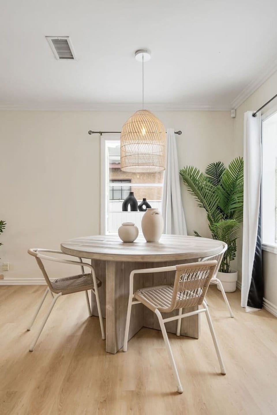 Gather around our elegant dining table, designed for both style and comfort.