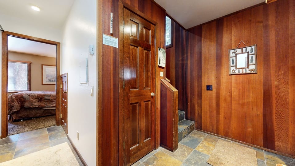 Indoors, Floor, Flooring, Hardwood, Stained Wood