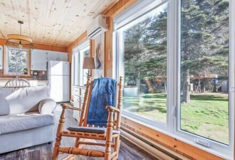 Large windows in the living room
