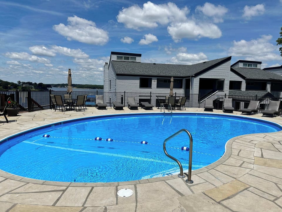 Double Feature: Take in the pool and lake view while basking in the sun