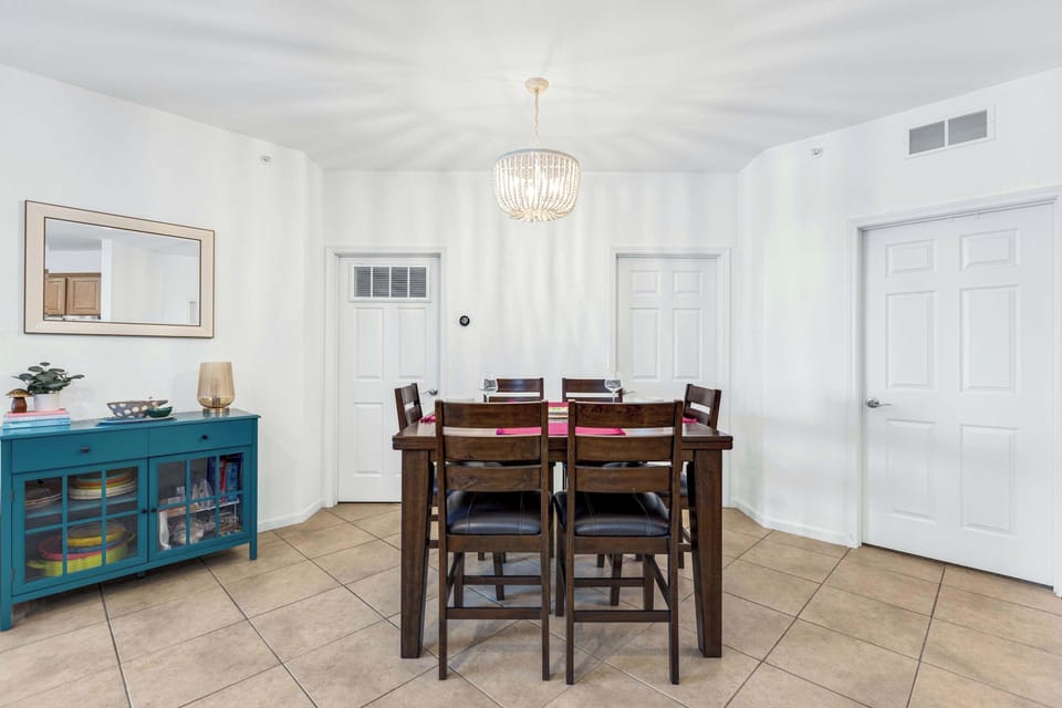 Gather family around the dining table, with seating for 6