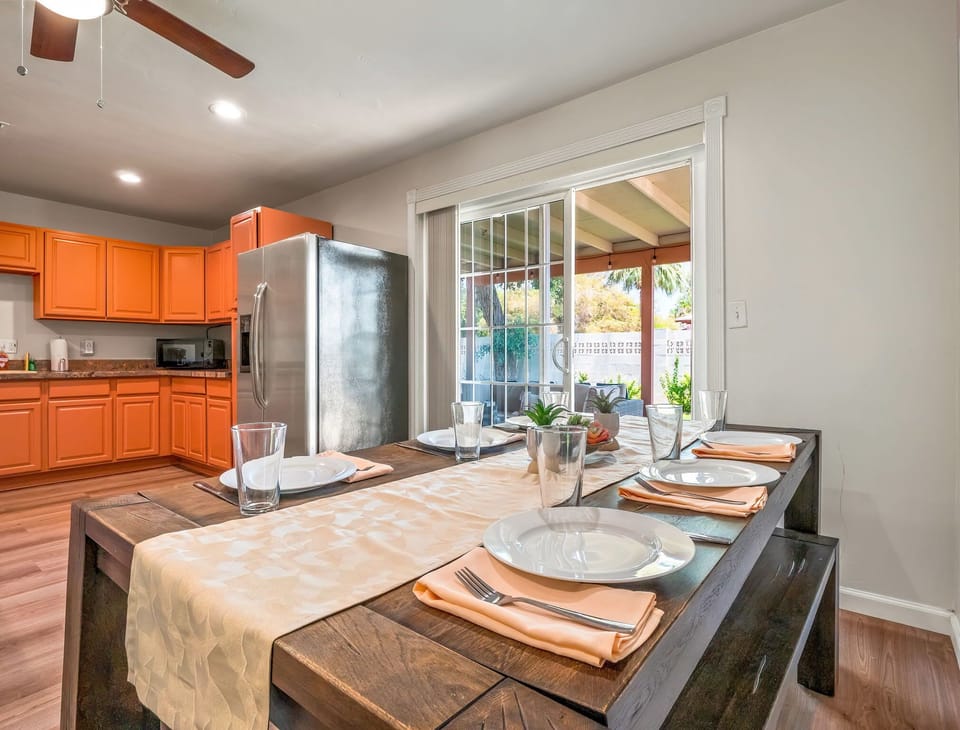 Dining table with seating for 6