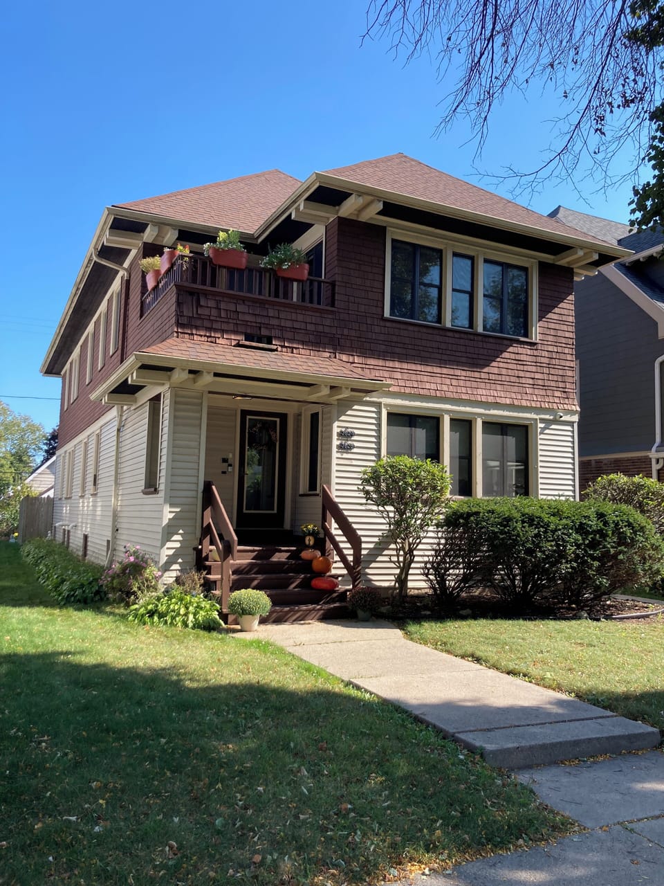 Lower level duplex with private entrance just inside front door.