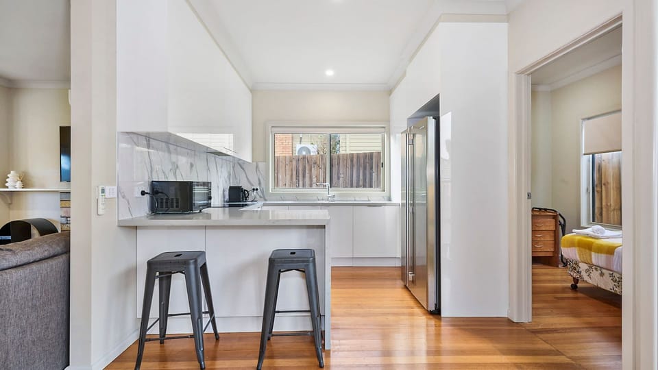 Modern kitchen with sleek countertops