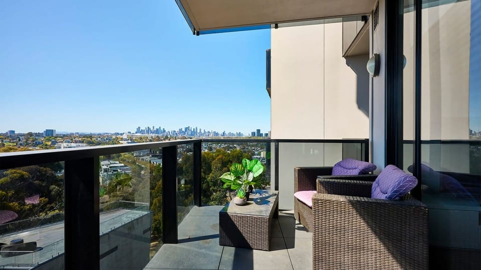 Step outside onto your private balcony, the perfect spot for morning coffee or evening relaxation with a view.