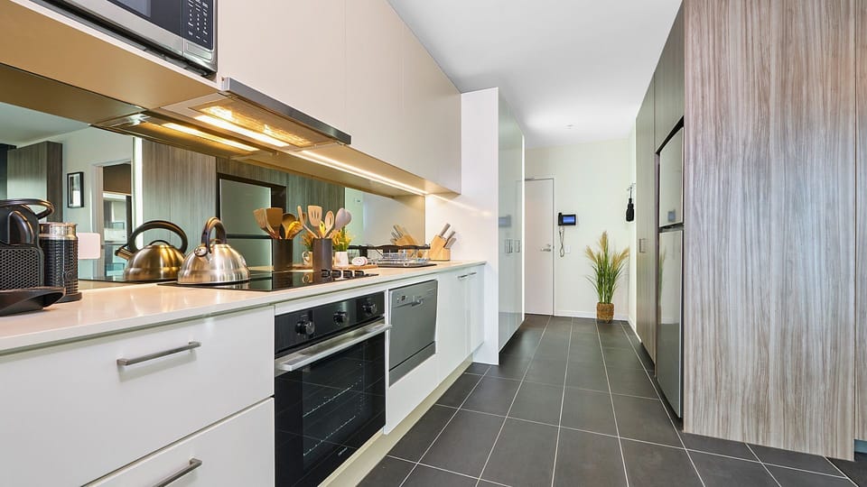 Fully equipped modern kitchen with quality appliances