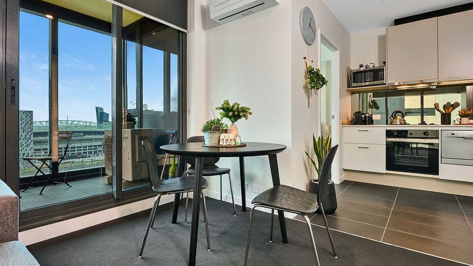 Dining nook leading onto the balcony
