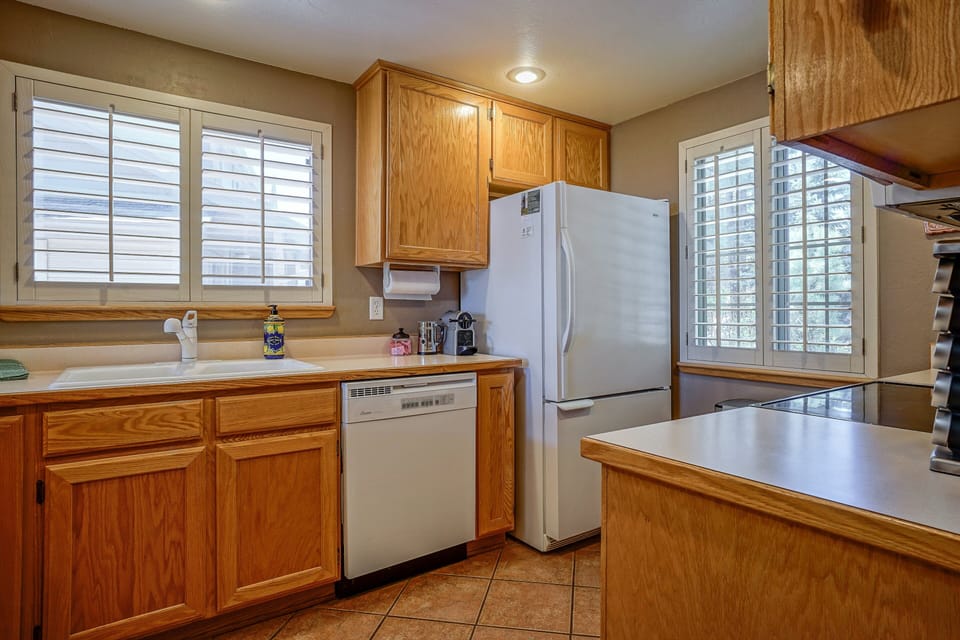 Unleash your inner chef in our fully equipped kitchen, complete with all essential appliances and thoughtful extras like a Nespresso coffee maker.