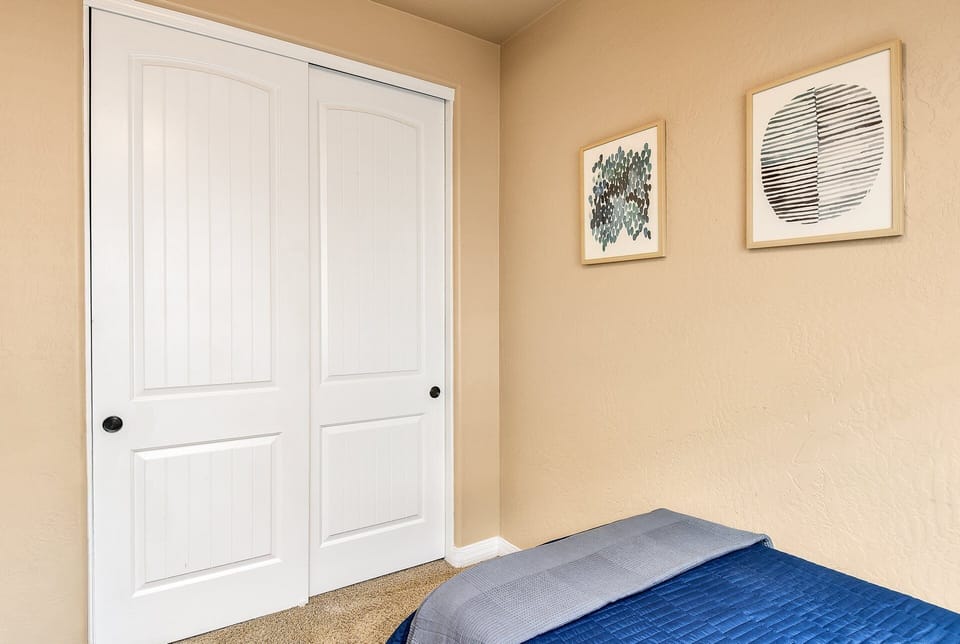 Bedrooms are complete with freshly cleaned linens, ceiling fans and cozy beds, ensuring a restful night's sleep!