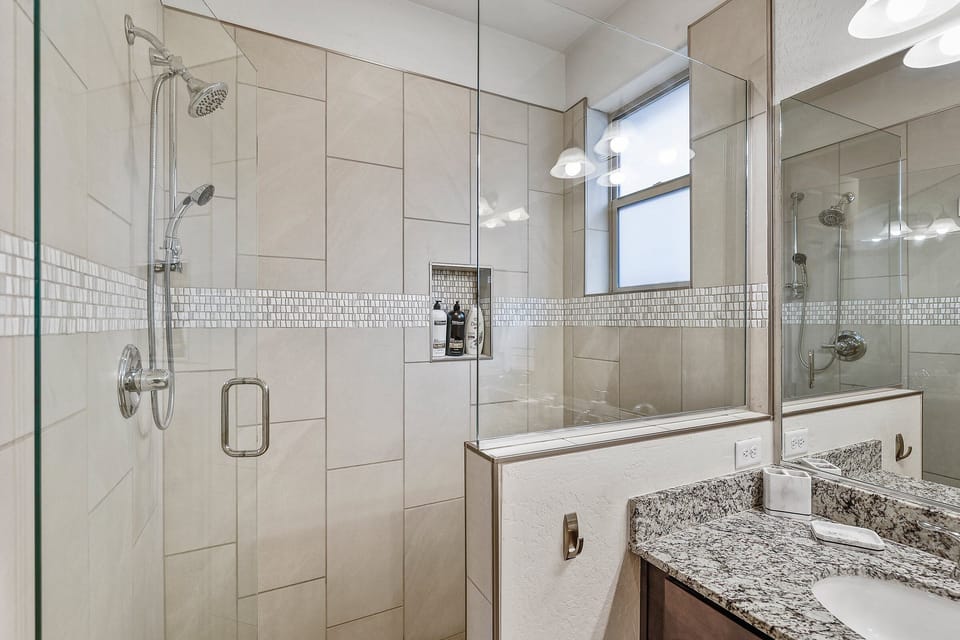 Master Suite: en-suite with a walk-in shower.