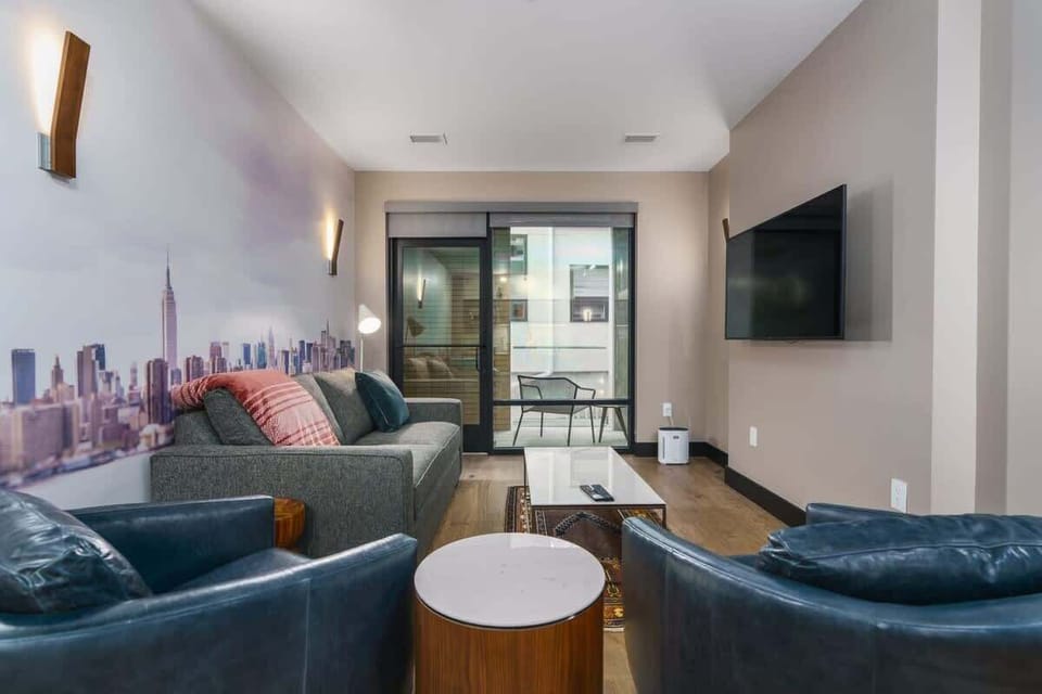 Living Room & Entrance to private balcony