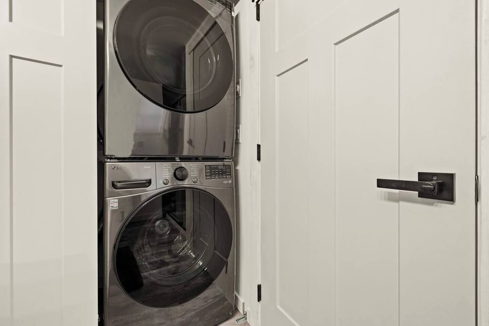 A full-sized washer and dryer are available for your use behind the door in Bathroom #1