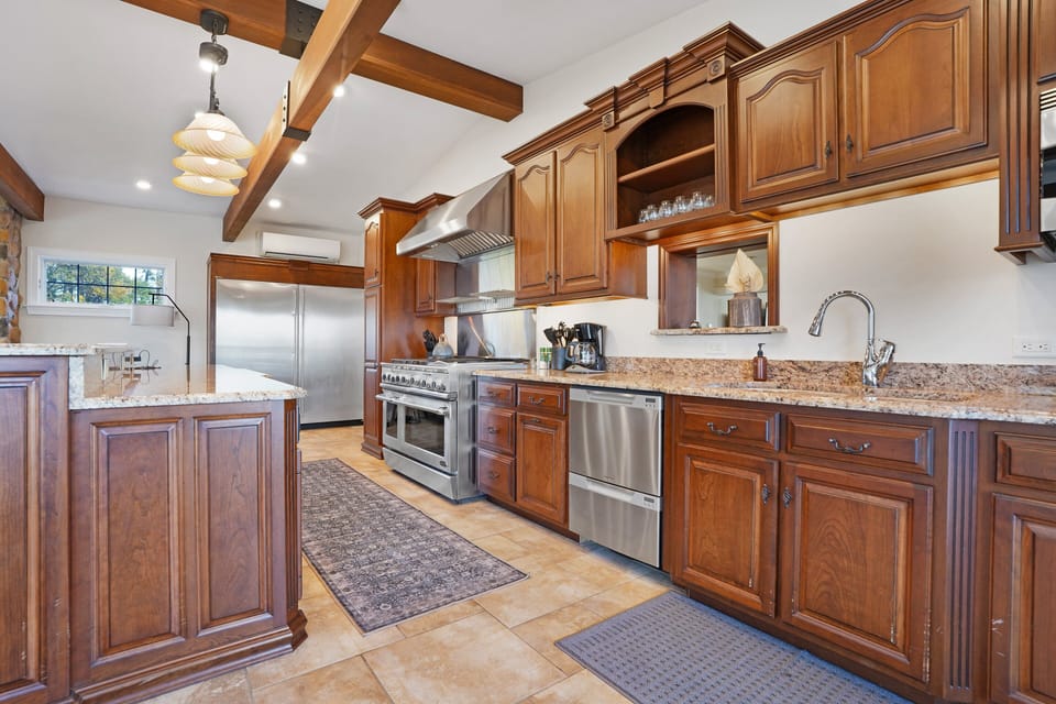 The second kitchen has incredible appliances and is fully stocked with all the kitchen supplies you'll need to rock your families world with amazing meals all vacation long!