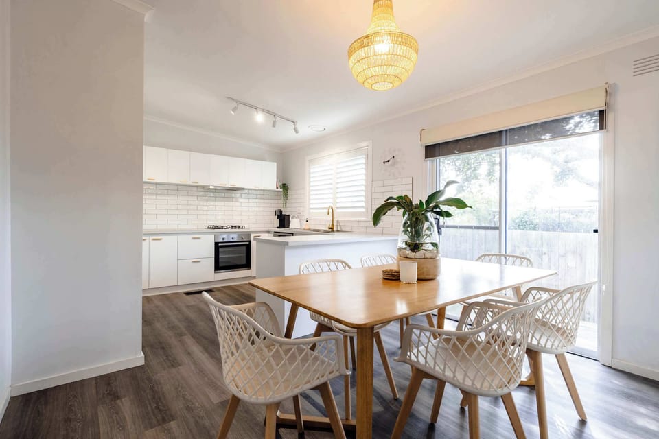 Open plan design with a social layout that flows into the dining area