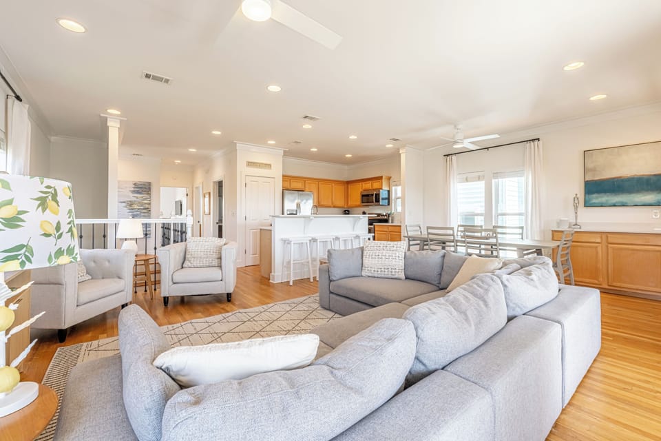 Open Concept Living, Dining, and Kitchen Areas