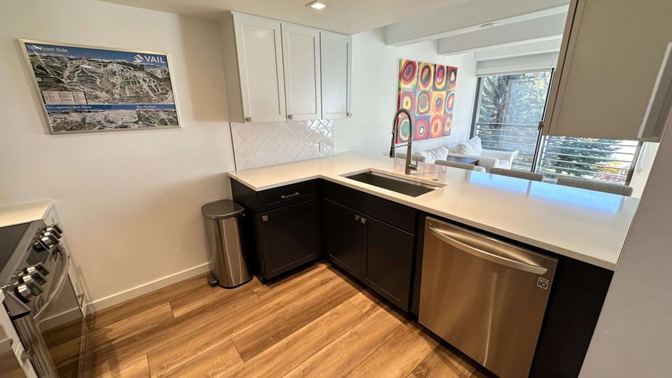 View to the kitchen from the entryway
