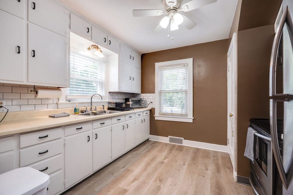 kitchen is fully stocked for your cooking essential needs includes coffee