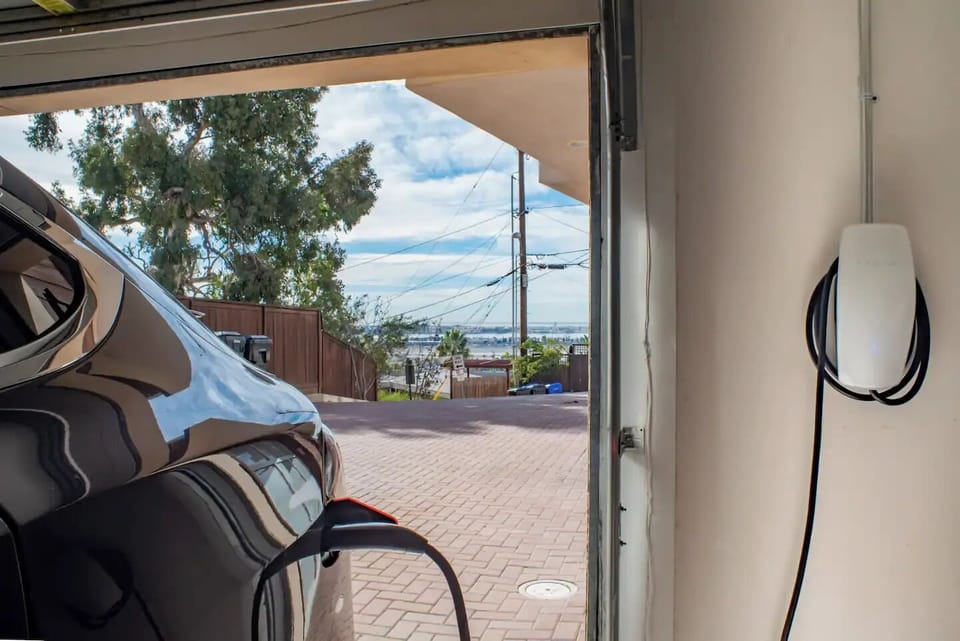 Tesla Charger in garage (1st level)