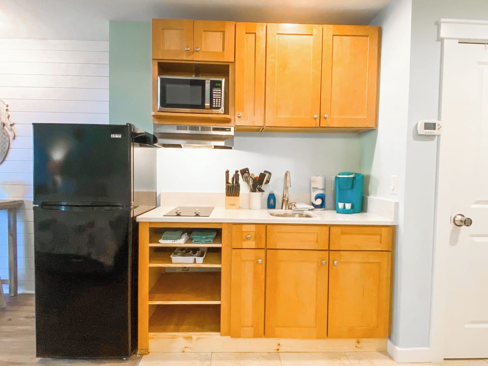 Kitchenette with everything you will need to make some quick meals + Keurig!