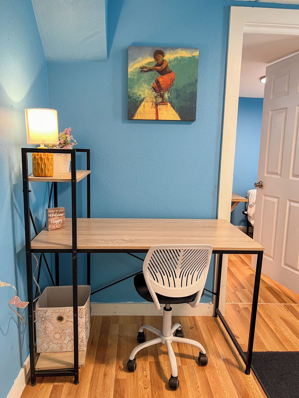 A cozy nook for productivity, right by your bed. Perfect for work, creativity, or a little quiet time. 💻