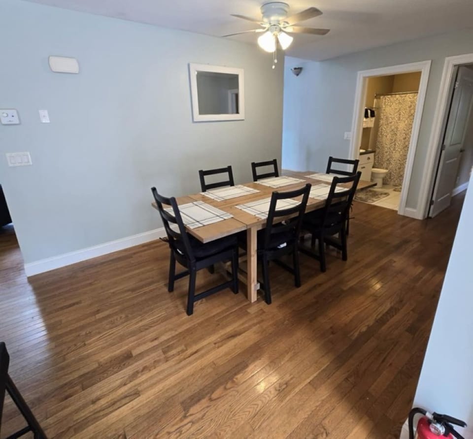 Large dining table.