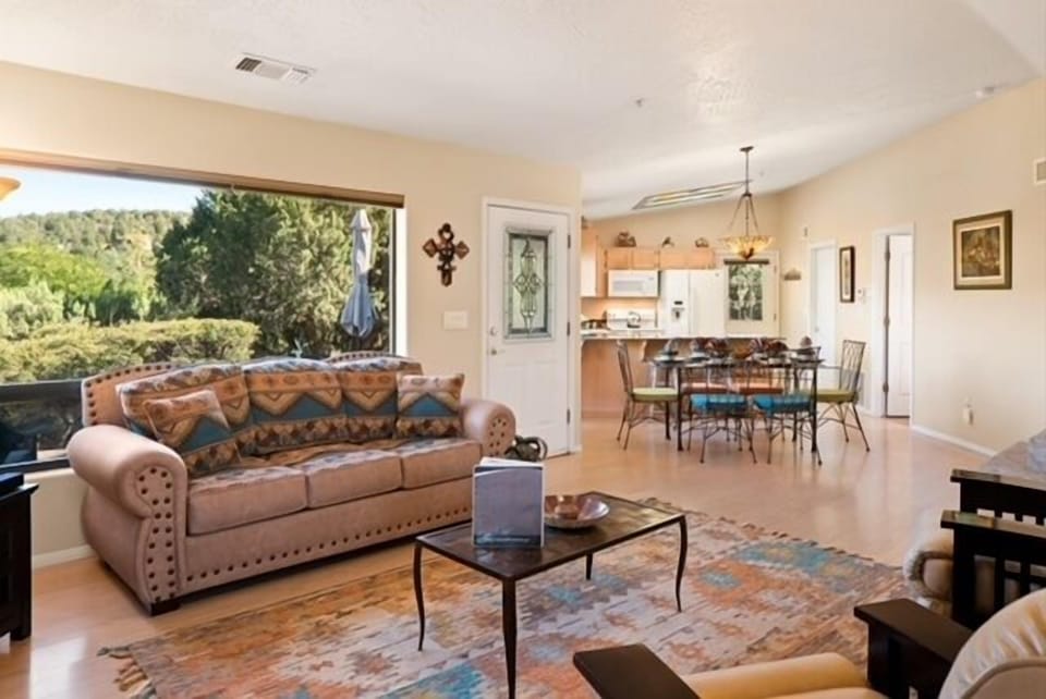 Open concept kitchen and living room.