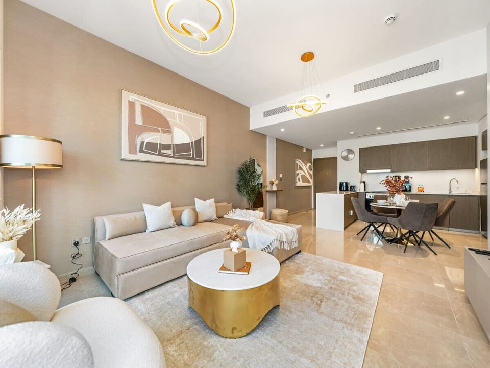 Spacious living area with natural light