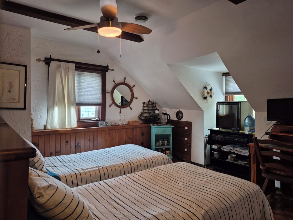 Family Twin Room, 2 Twin Beds, Shared Bathroom, Park View (La Rêverie) | Premium bedding, Select Comfort beds, individually decorated