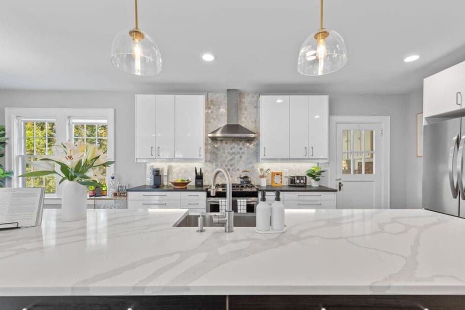 Marble counter top with aesthetic vibes