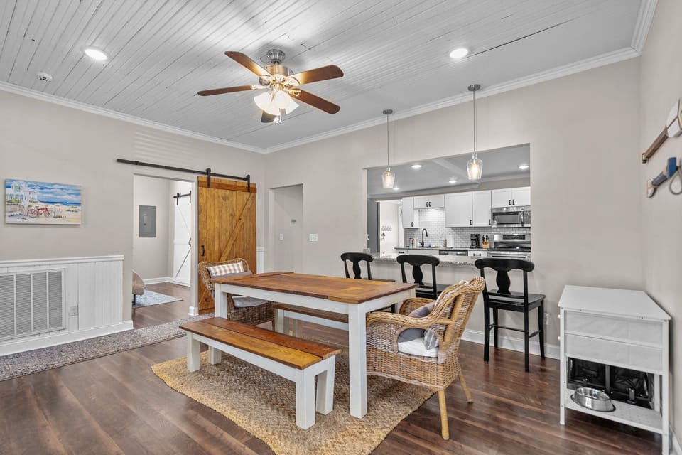 Dining space off the living room