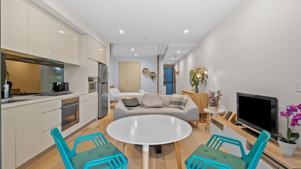 Your home away from home: Kick back on the couch, watch your favorite shows, or cook up a meal in the modern kitchen.
