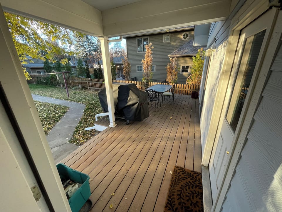 Back porch from dining area