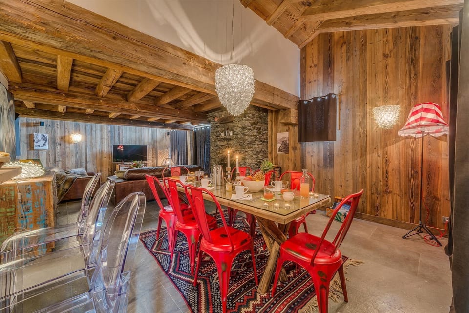Settle into the dining area and enjoy a nice meal.