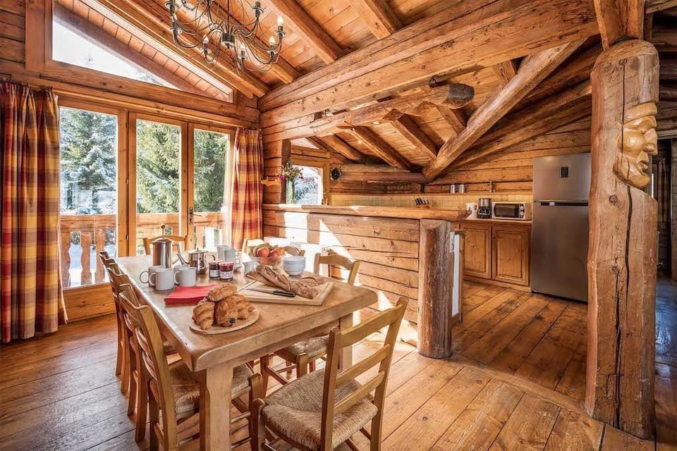 Enjoy a delicious meal at the dining table.