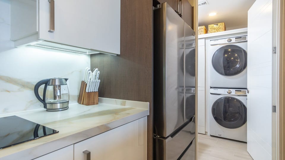 Washer and dryer.