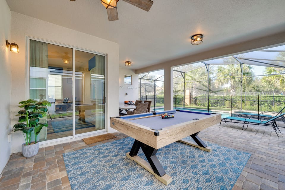 Covered Patio | Pool Table | Outdoor Dining Area | Gas Grill