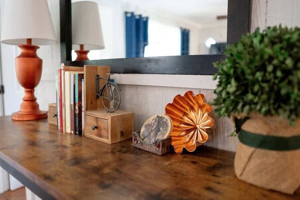 Rustic elegance meets modern comfort in this beautifully curated home.